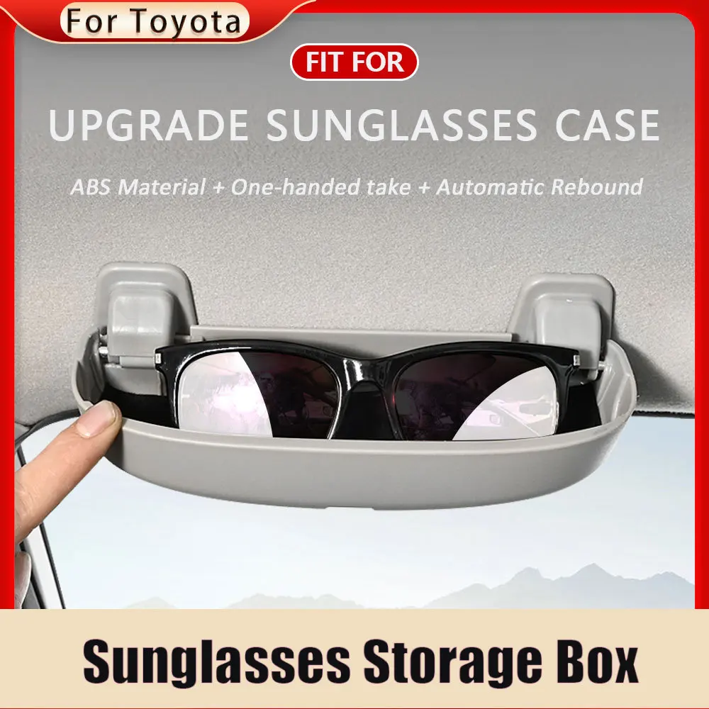 

Car Sunglasses Holder Glasses Case Storage Box for Toyota Corolla Yaris Vios Eyeglasses Clip Holder Organizer Accessories