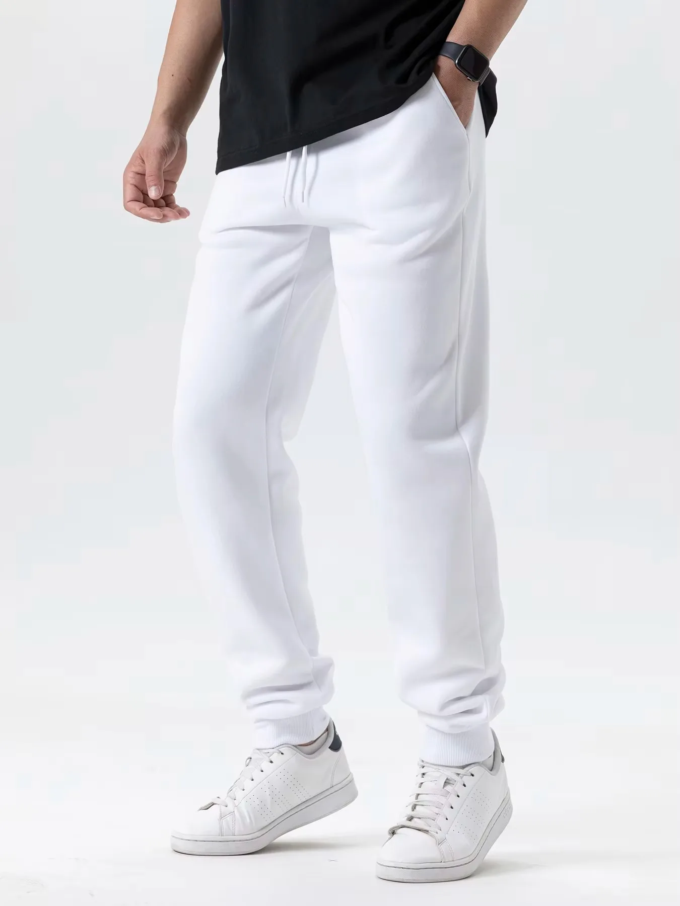 2024 New Mens Jogging Pants Sports Pants Fitness Running Trousers Women Solid Color Sweatpants Easy to Match Home Pants
