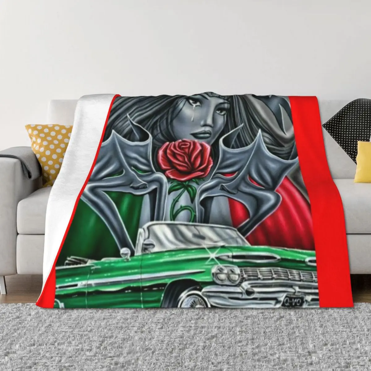 

Smile now cry later, chicana Throw Blanket Quilt Large Blankets For Baby Sleeping Bag Blankets