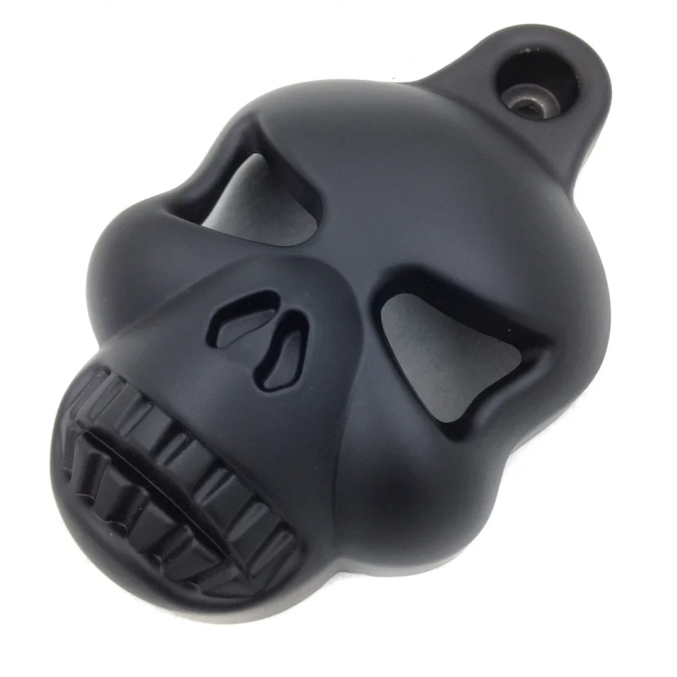Motorcycle Parts Skull Horn Cover for Harley Davidson Big Twins V-Rods Stock Cowbell 1992-2022 BLACK