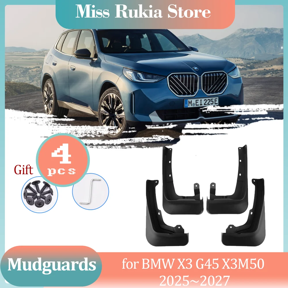 

Car Mud Flaps for BMW X3 G45 X3M50 2025~2027 2026 Mudguards Splash Guard Front Rear Wheel Part Fender Flare Cover Accessories
