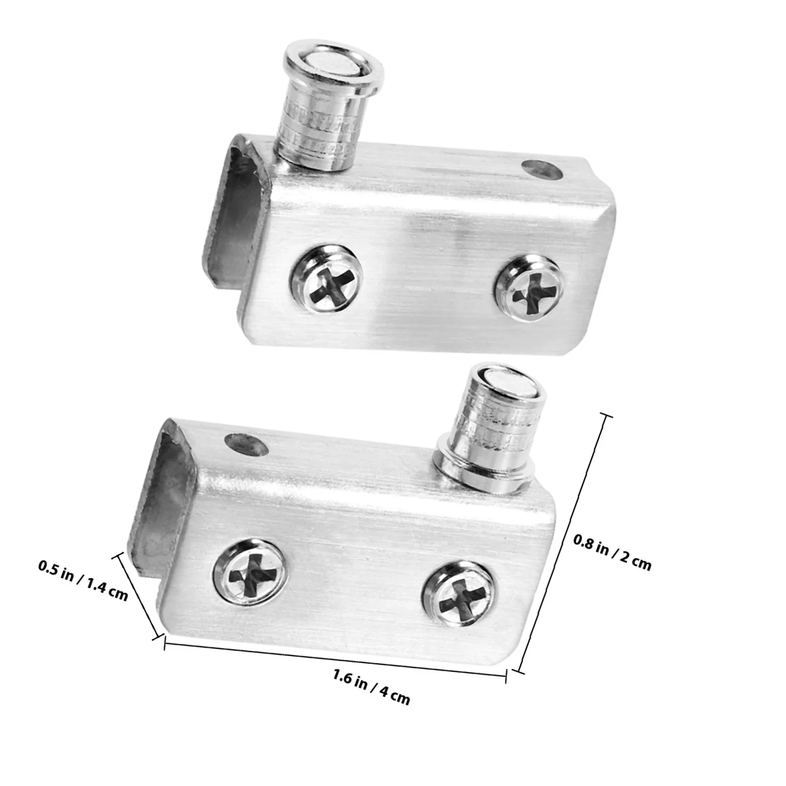 4 قطعة مفصل باب زجاجي من الفولاذ المقاوم للصدأ متين وسهل التركيب للاستحمام والحمام بدون إطار معدني هادئ يدوم طويلاً