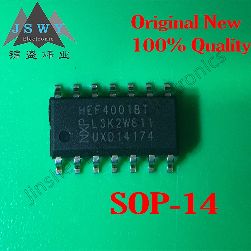 

(20/50 pcs) HEF4001BT SOP-14/Quad 2-Input or Non-Gate SMT Logic Chip/New Original Stock Electronic