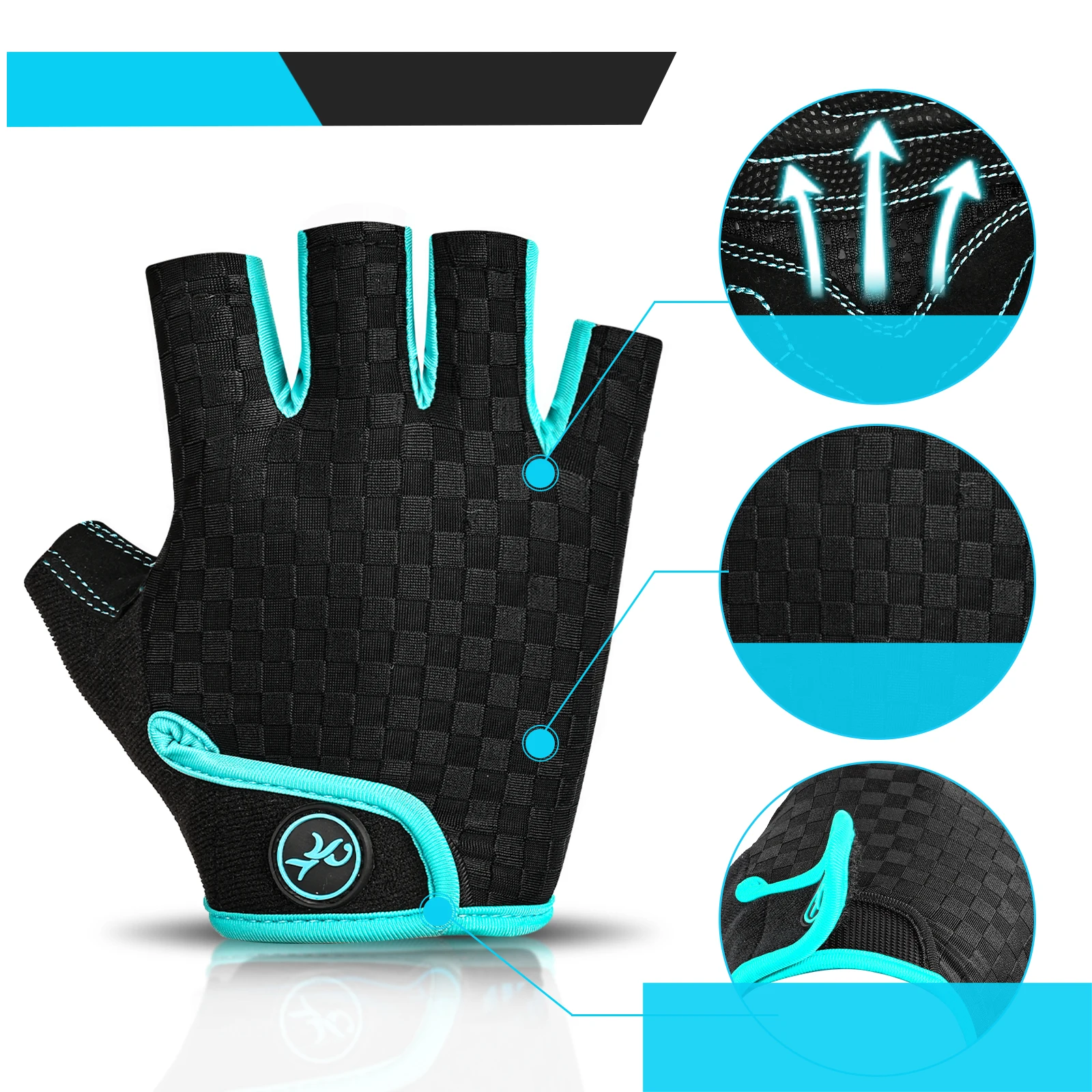 Fitness Cycling Gloves Non -Slip Coating SBR  Shock-Pad Bicycle Gloves Comfortable Woman Man Exercise Bodybuilding Bike Gloves