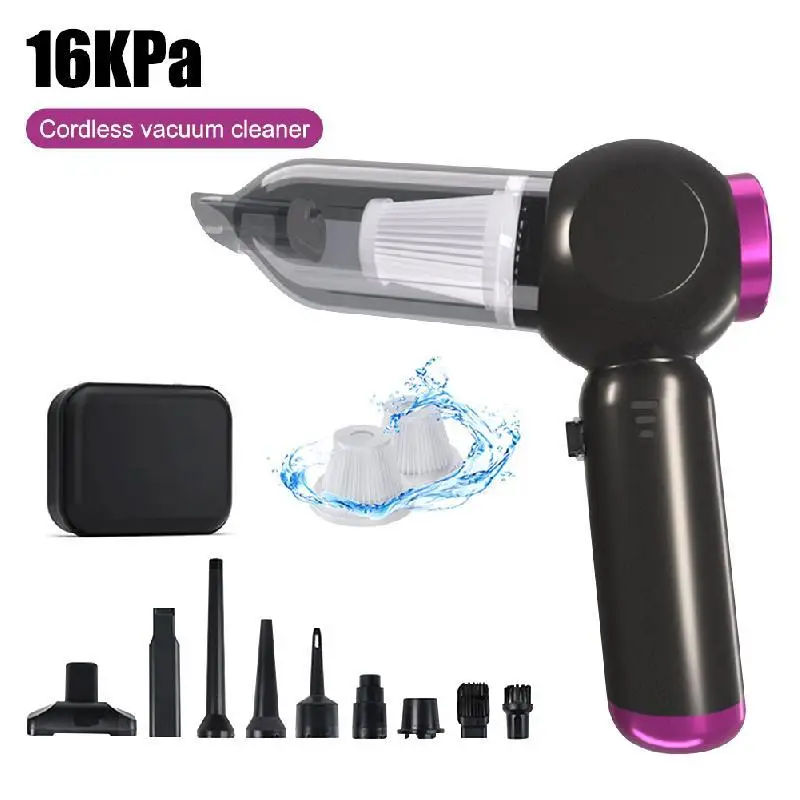 Handheld Vacuum Cleaner Portable 16KPa High Power Car Vacuum Cordless Four In One Rechargeable Micro Vacuum Cleaner Car Pet Hair