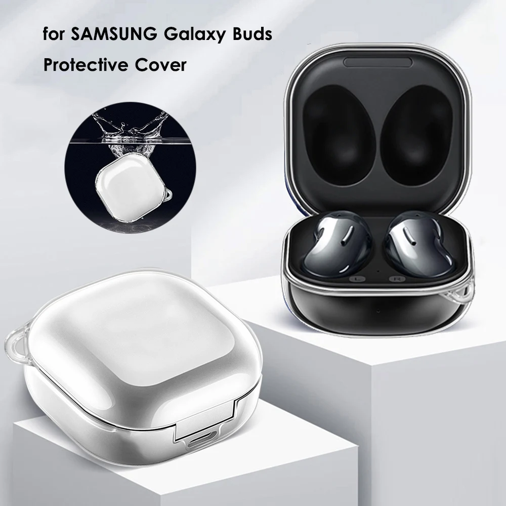 

for SAMSUNG Galaxy buds live / buds Pro / buds 2 / buds2 Pro / buds FE Earphone Case Hard Transparent Protective Cover Clear RED