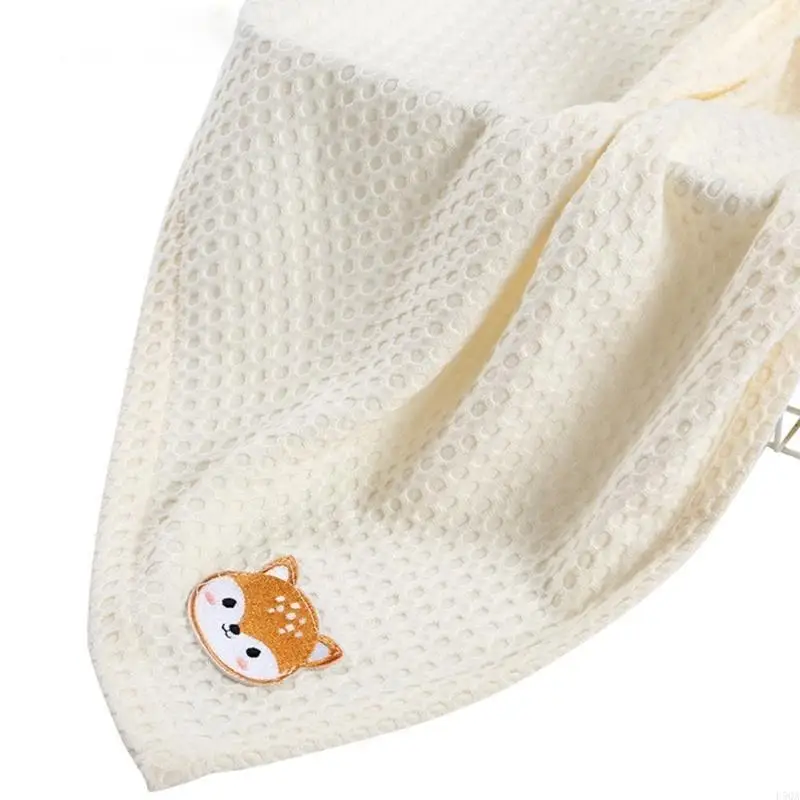 D5QA Baby Swaddles Blanket Cartoon Print Cotton Small Quilt for Infants Soft & Comfortable Newborns Wrap Cloth Strollers Cover