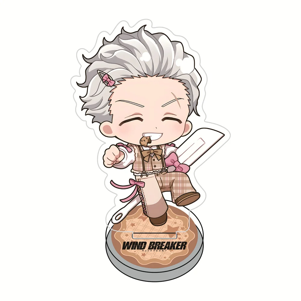 WIND BREAKER 10cm Brown Safari Chibi Style Acrylic Stand Figures Keychain Anime Collectible Standee, Desk Decor Gift for Fans