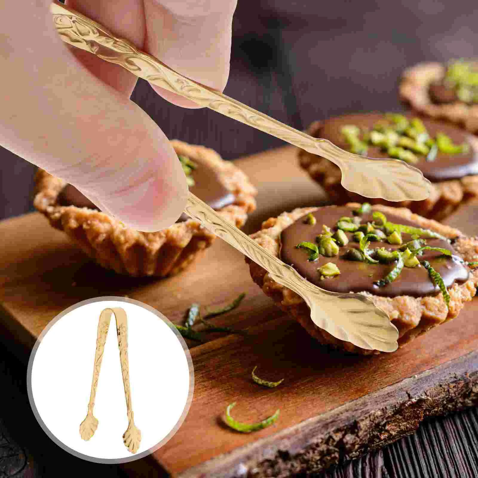 2 Pcs Food Clip Convenient Tong Ice Cube Mini Serving Tongs Fruit Buffet Stainless Steel Clamp Sugar