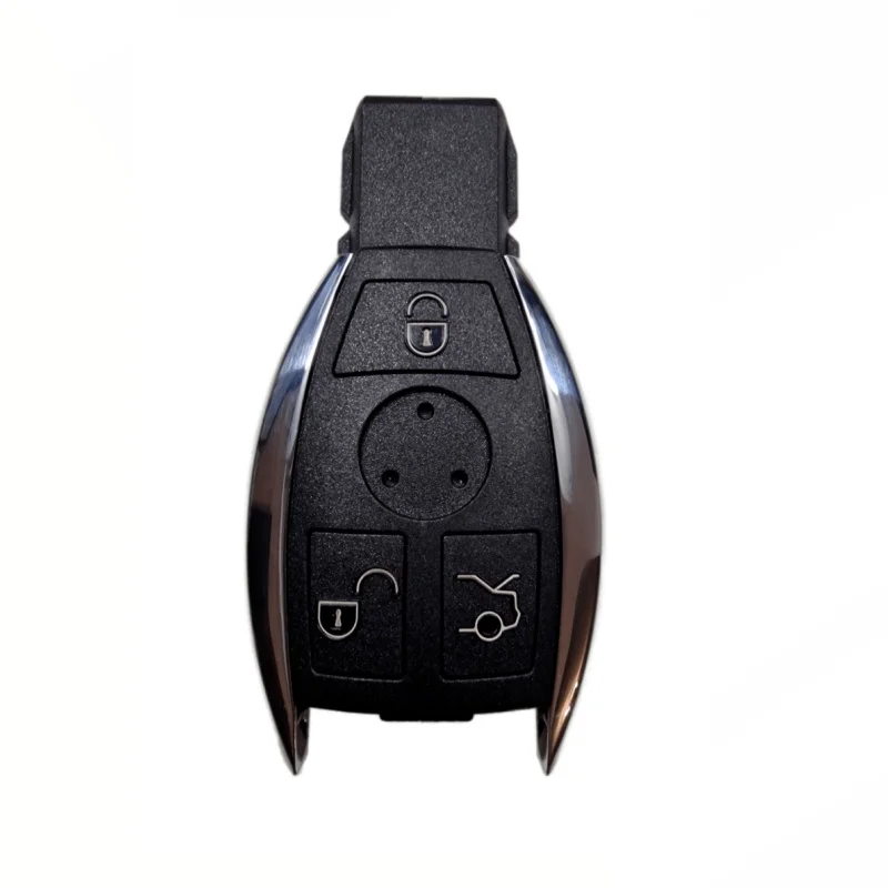 

For Mercedes Benz 3 Button 2 Batteries Slot Key Fob Casing Key Shell Car Lock Key Shell Key Case Replacement Auto Parts