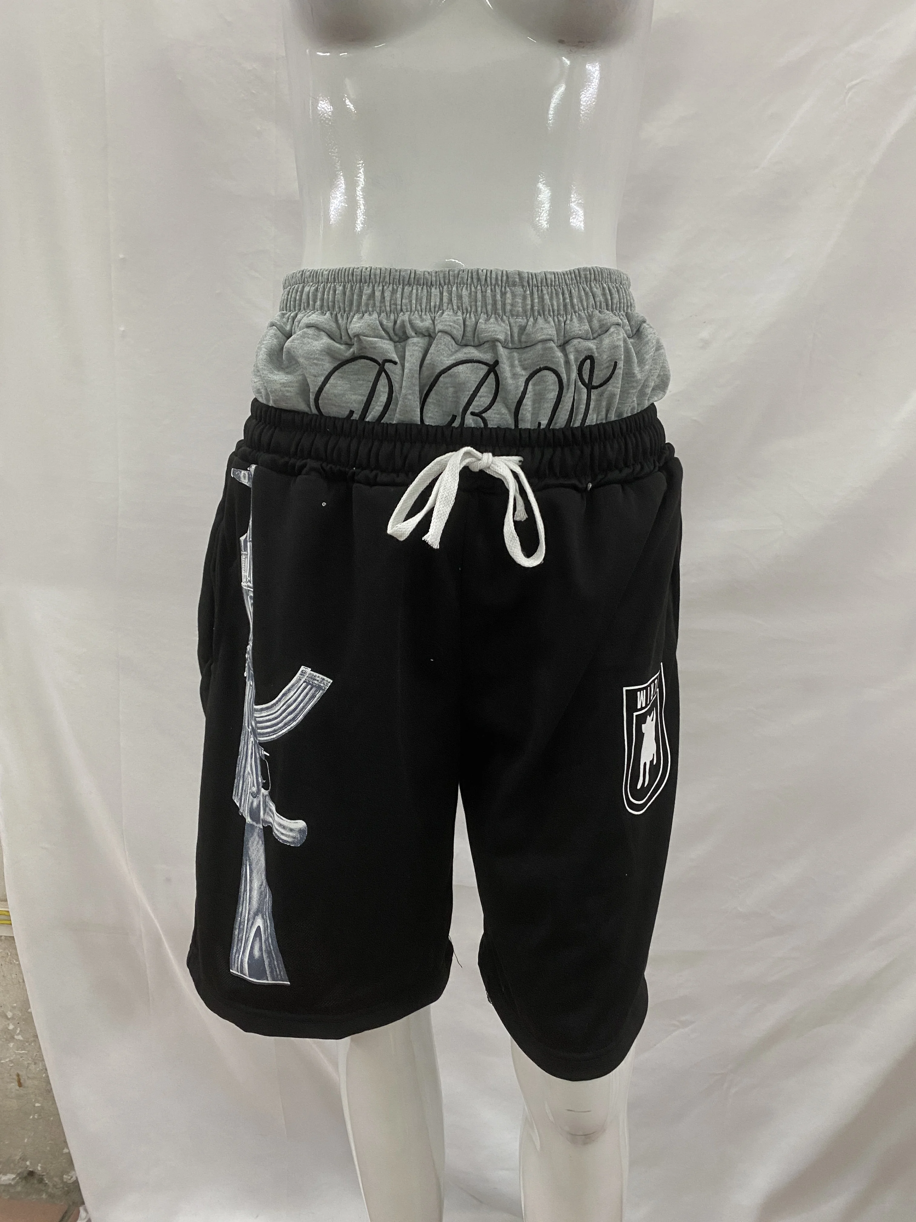 

Мужские брюки 2026 Streetwear с двойным принтом на талии, настраиваемые, парные, с игровым принтом, персонализированные