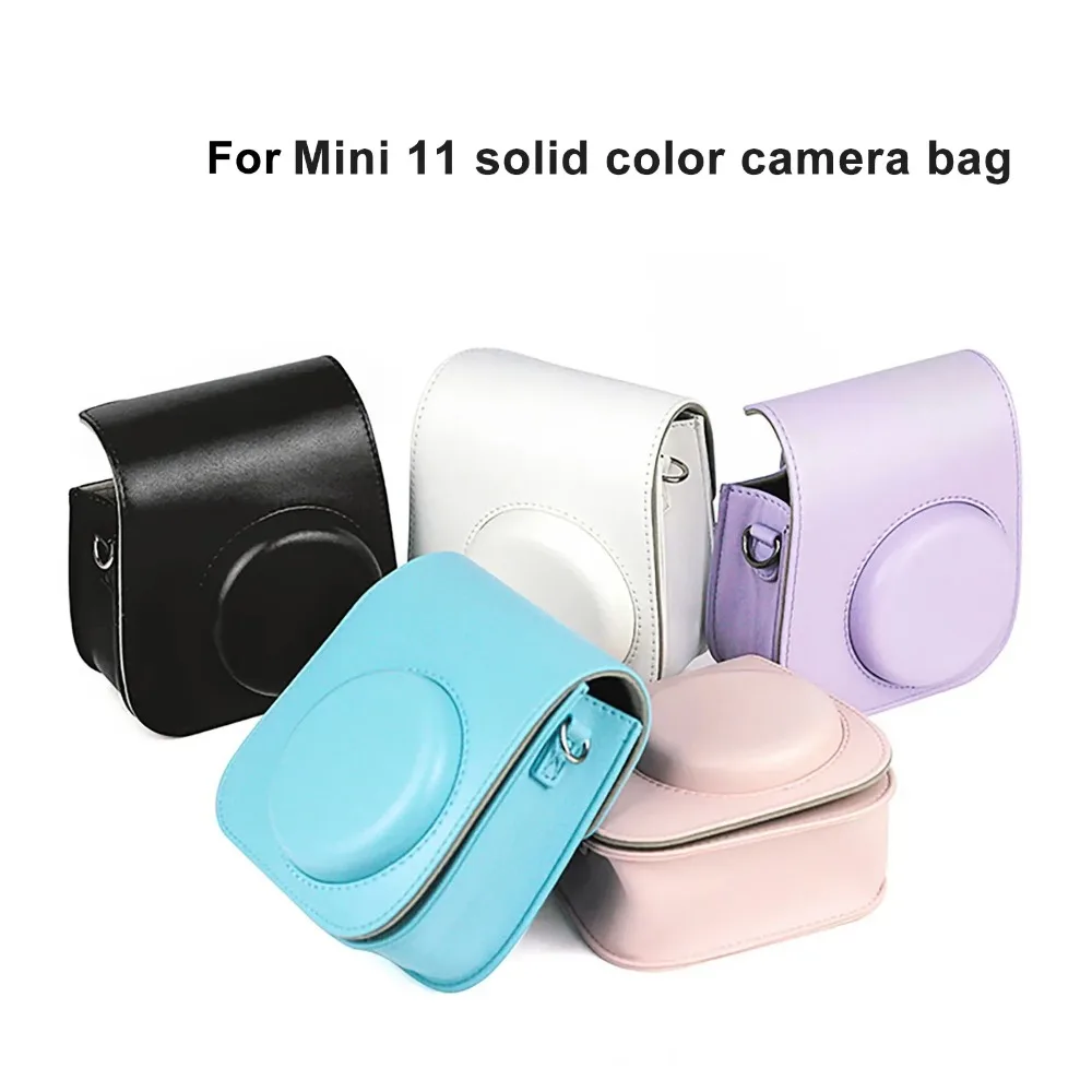Funda portátil para cámara instantánea, bolso de cuero PU con correa para el hombro, Compatible con Fujifilm Fuji Instax Mini 11, venta al por mayor