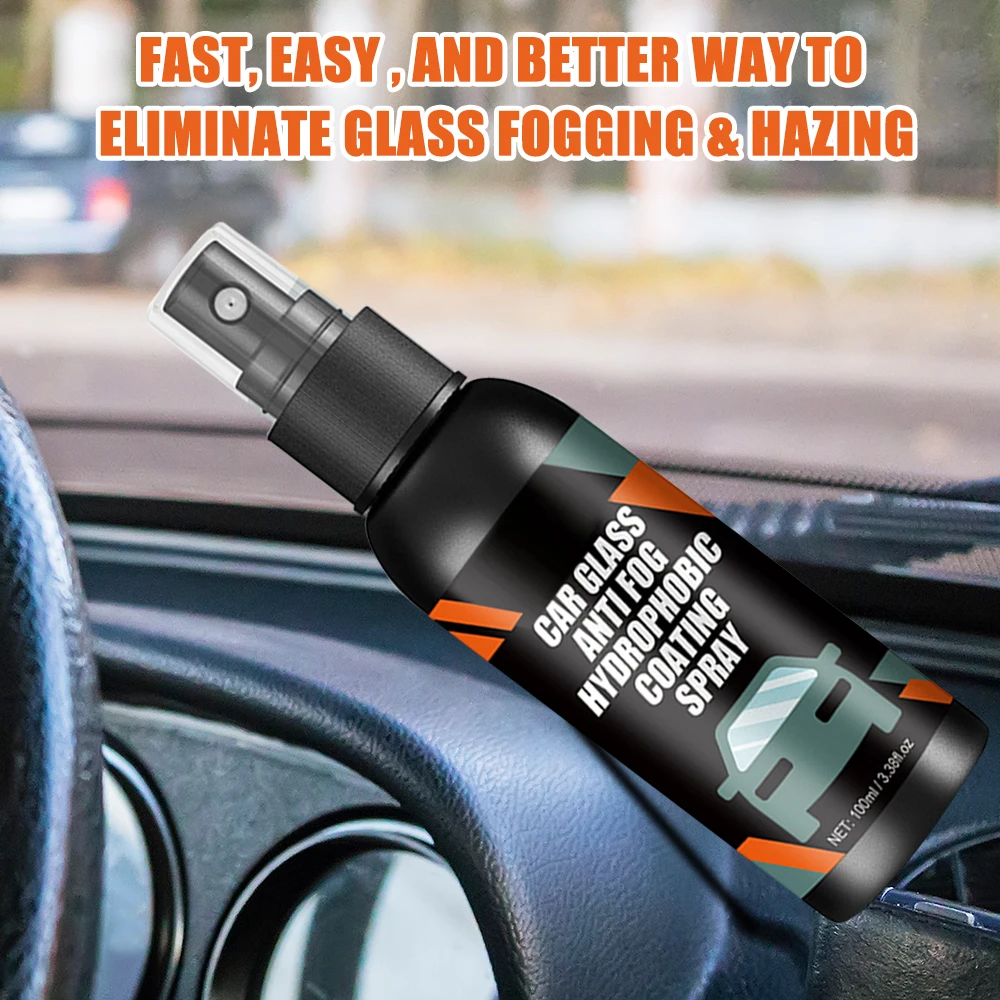 Anti Fog with Microfiber Cloth Windshield & Glasses Spray Cleaner and Protector to Increase Visibility Works on Windows