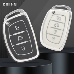 TPU Car Key Case Cover Fob For Hyundai Tucson Sonata Fe Creta ix25 ix35 ix45 i10 i20 i30 i40 Verna Solaris Mistra Elantra Accent