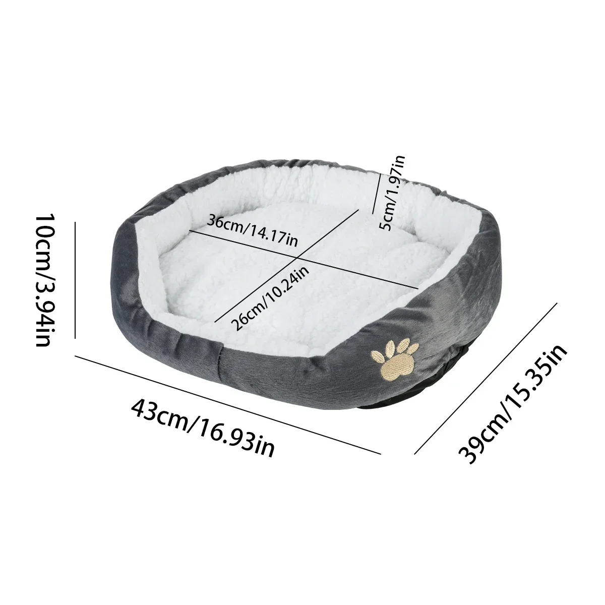 سرير للكلاب، سرير للقطط مع كهف للكلاب من قطن البولي بروبيلين السميك وأريكة مناسبة لسرير القطط الصغيرة