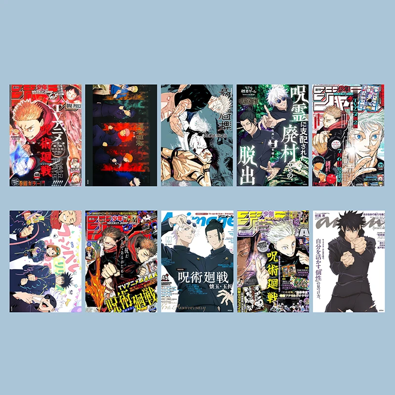 Anime Jujutsu Kaisen Itadori Yuji Satoru Gojo Geto Suguru Cosplay Wall Poster Background Decorative Wallpaper Dormitory Mural