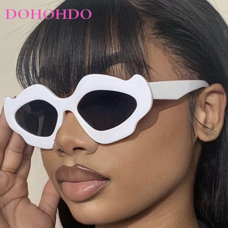 

Vintage Punk Irregular Women Sunglasses Trendy Luxury Brand Design Hip-hop Wacky Sunglass Men Outdoor Party Eyewear Lentes UV400