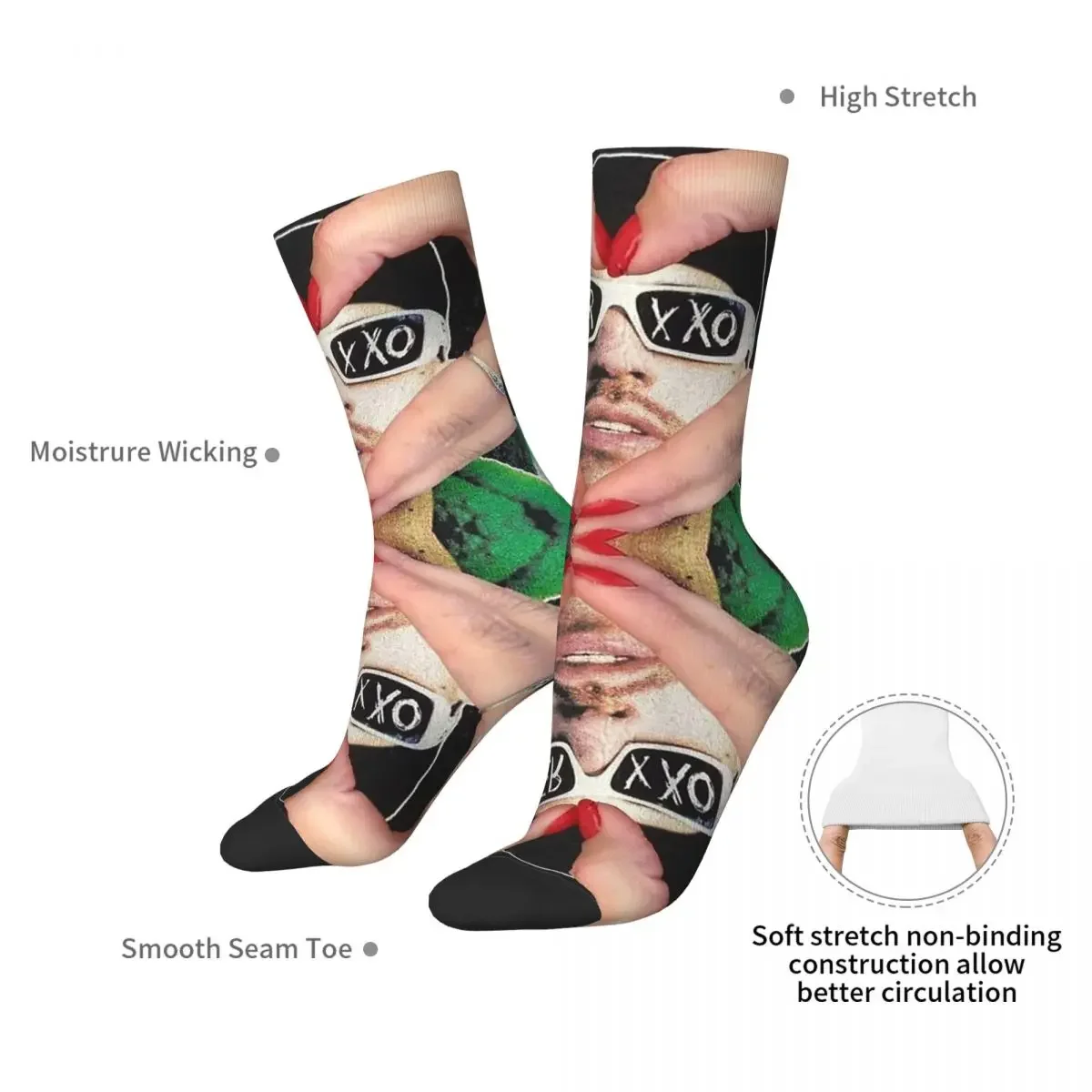 Ferxxo Glasses Logo Socks Harajuku Super Soft Stockings All Season Long Socks Accessories for Man's Woman's Gifts