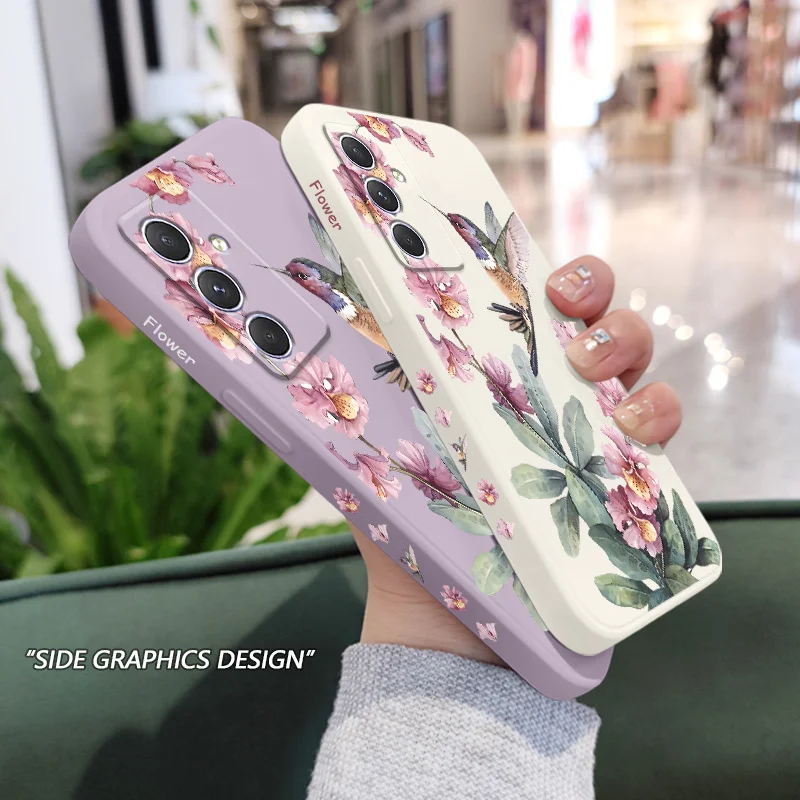 Pink Azaleas Phone Case For Samsung A56 A55 A36 A35 A26 A25 A17 A16 A15 A07 A06 A05 A05S A54 A34 A24 A14 A04 A04S A04E 5G Cover