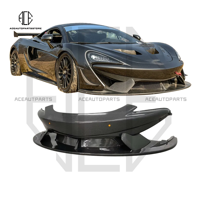 

Dry Carbon Fiber GT4 Style Front Bumper Spoiler Rear Wing Body Kit For Mclaren 540C 570S GT Coupe Spyder