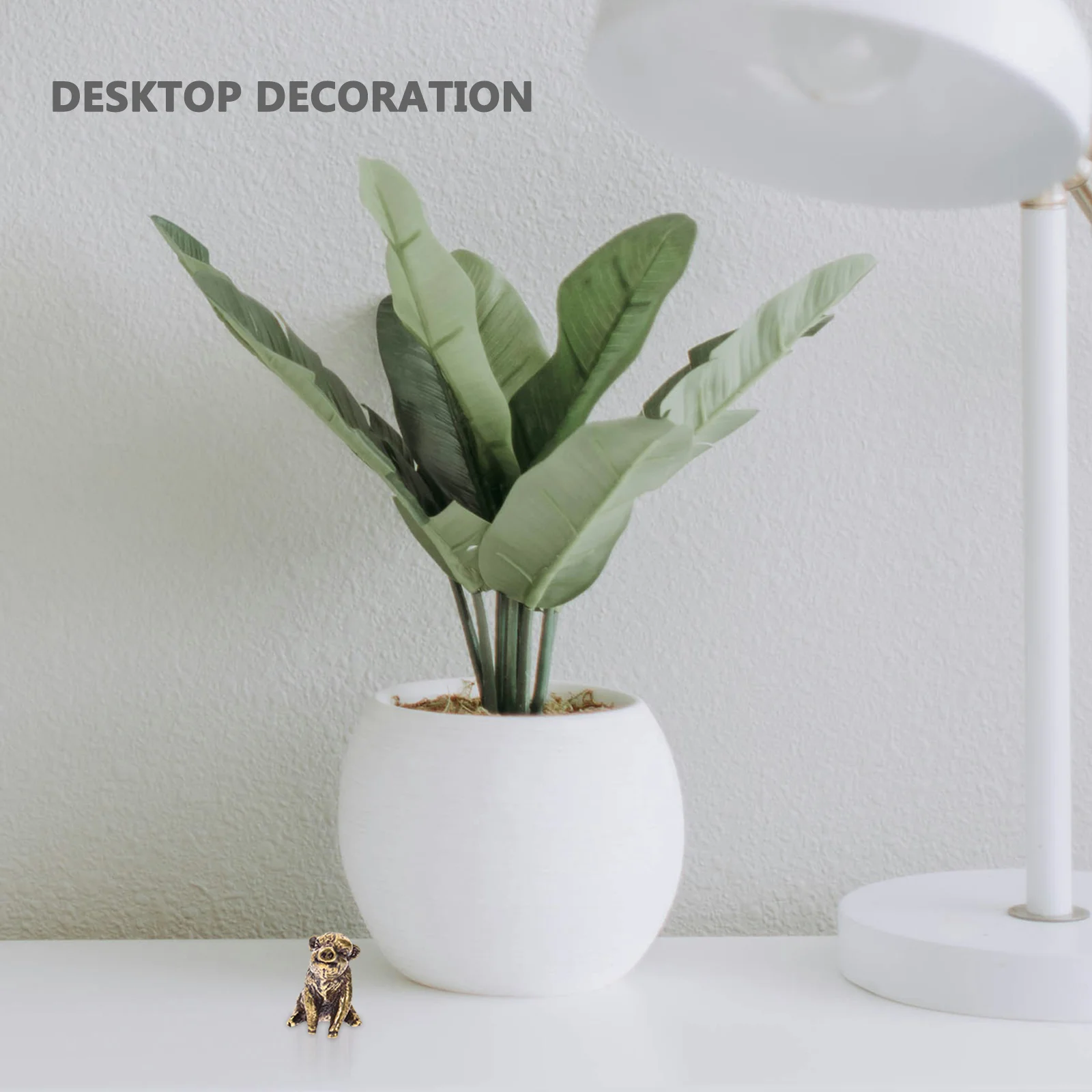 

Brass Retro Copper Pig Ornament Mini Statue Smooth Surface Pig Shape Desktop Decor Home Study Office Art Sculpture