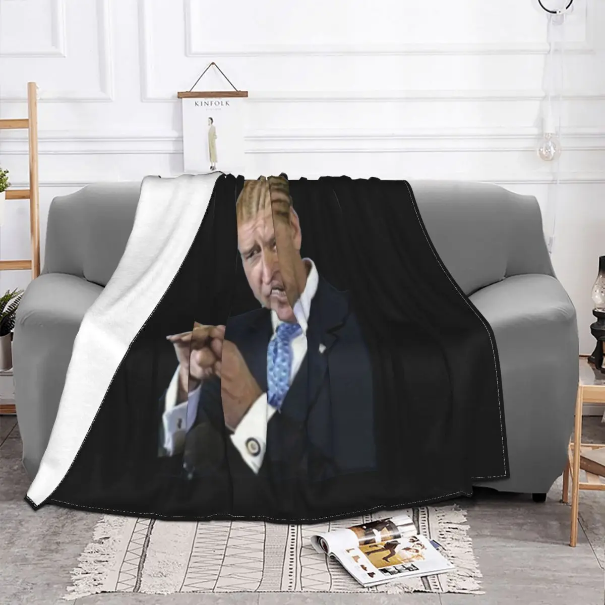 Joe Biden You Aint Black Political Racist Sleepy Joe Election 2020 Tee Anime Throw Blanket