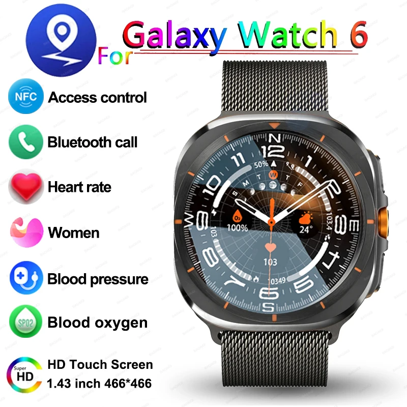 New For Samsung Galaxy Watch 7 Classic Smart Watch Men Women 466*466 HD AMOLED Voice Calling NFC GPS Tracker Sports Watches 2024