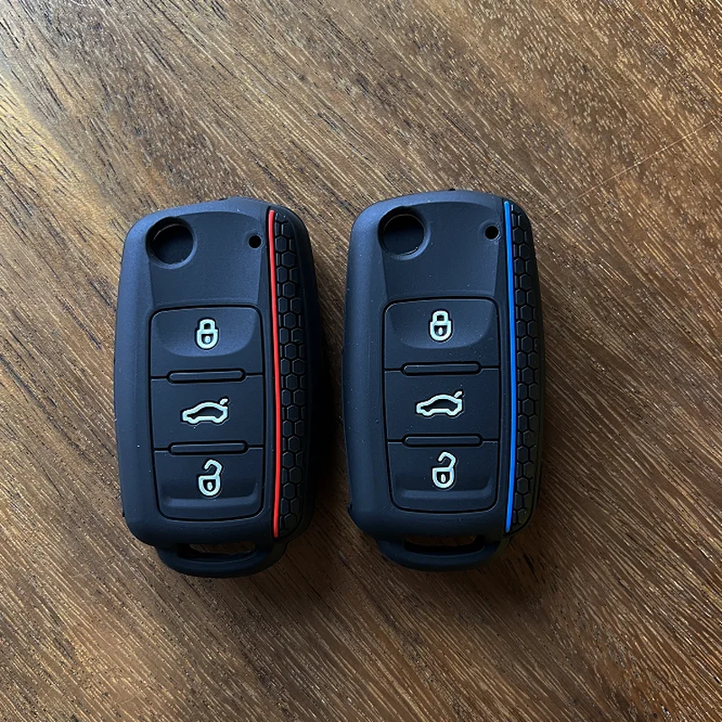 Silicone Remote Key Fob Case Cover For SEAT Leon Ibiza For VW Golf Polo Bora Beetle Tiguan For SKODA Fabia Superb