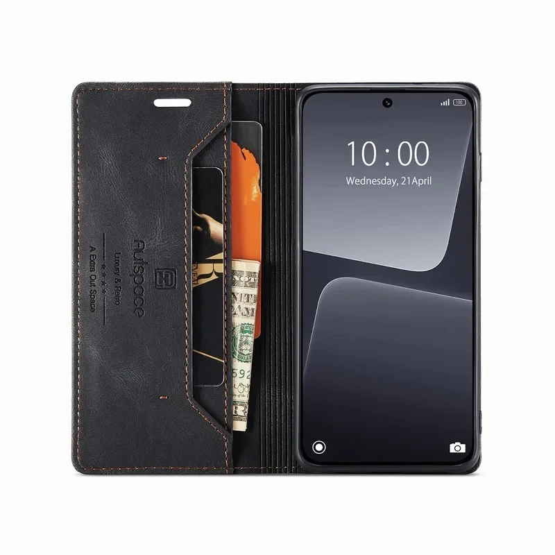 Leather Case For Xiaomi 13 Lite Pro Mi 13T 13Tpro Luxury Wallet Magnetic Flip Silicone Vintage Phone Case Cover On Mi 13 13T Pro