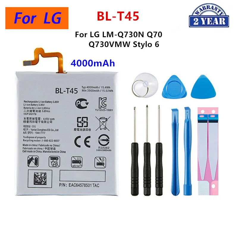 BL-T42 BL-T44 BL-T36 BL-T45 BL-T54 BL-T56 BL-T58 Battery For LG V50 ThinQ 5G LG Stylo 5 K50 Q60 Harmony 2 LG LM-Q730N Q70