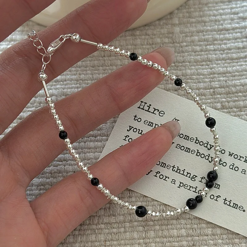 

Cciris.Com S925 Silver Crushed Silver Bead Bracelet Nickel Free Lead Safe Hypoallergenic Minimalist Wholesale Stacking for Women