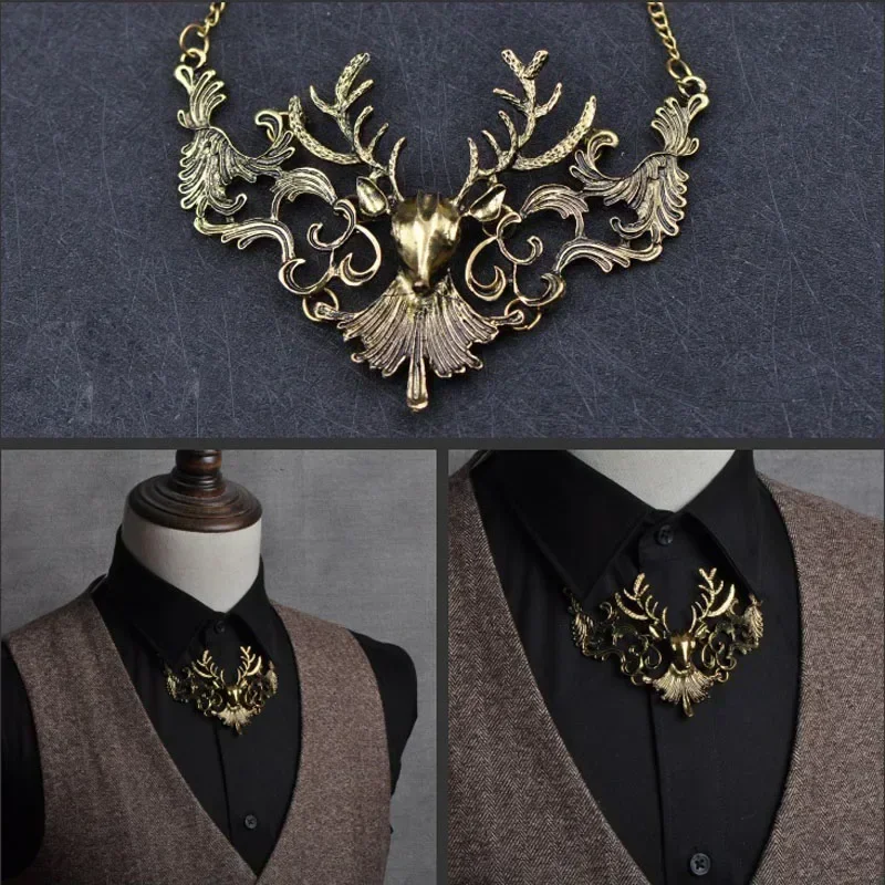 Elk Bow Tie High-end Fashion Women's Necklace Groom Wedding Casual Banquet Accessories Gift Personality Men's Jewelry