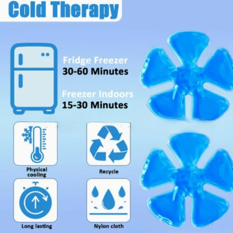 Blue PVC Gel Ice Pack - Adjustable Cooling Pad for Helmets & Hats | Reusable Cold Compress Travel Portable Outdoor Accessory view 5