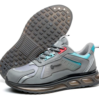 남성용 안전화, 충격 방지 펑크 방지 작업화, 통기성 경량 작업화, 파괴할 수 없는 신발 부츠 