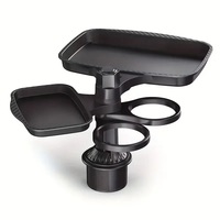 2025 New Car Cup Holder Tray-Expander-3 In 1 Detachable Food Table Tray With Solid Base-Road Trip Essentials Accessories Gadgets