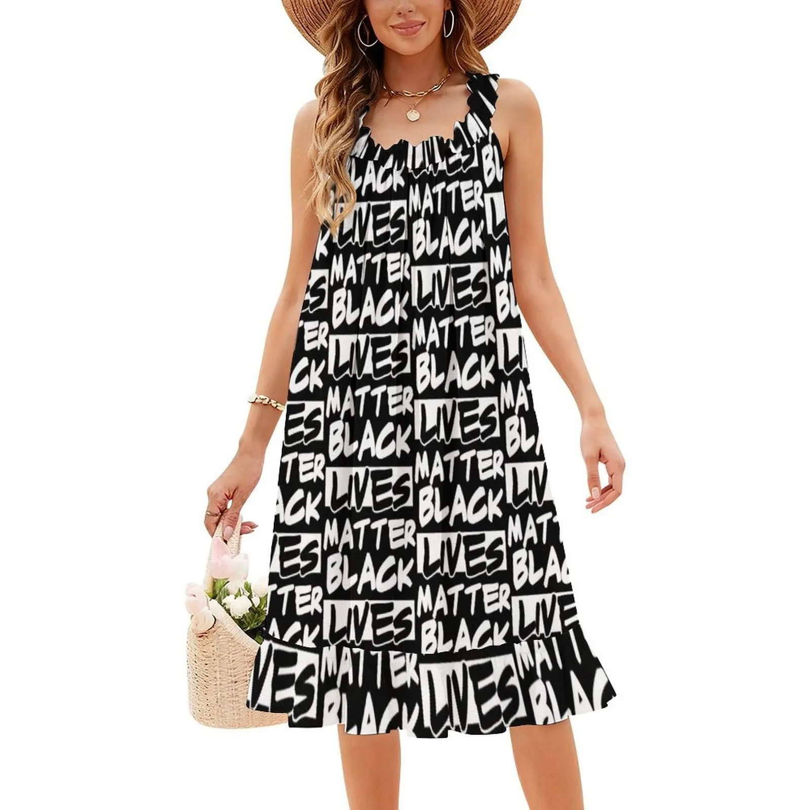 قناع تغطية الوجه من Black Lives Matter للسيدات، فستان هيب هوب للشارع مطبوع عليه رسومات جرافيكية للحفلات والنوادي، أسود حياة المادة #4