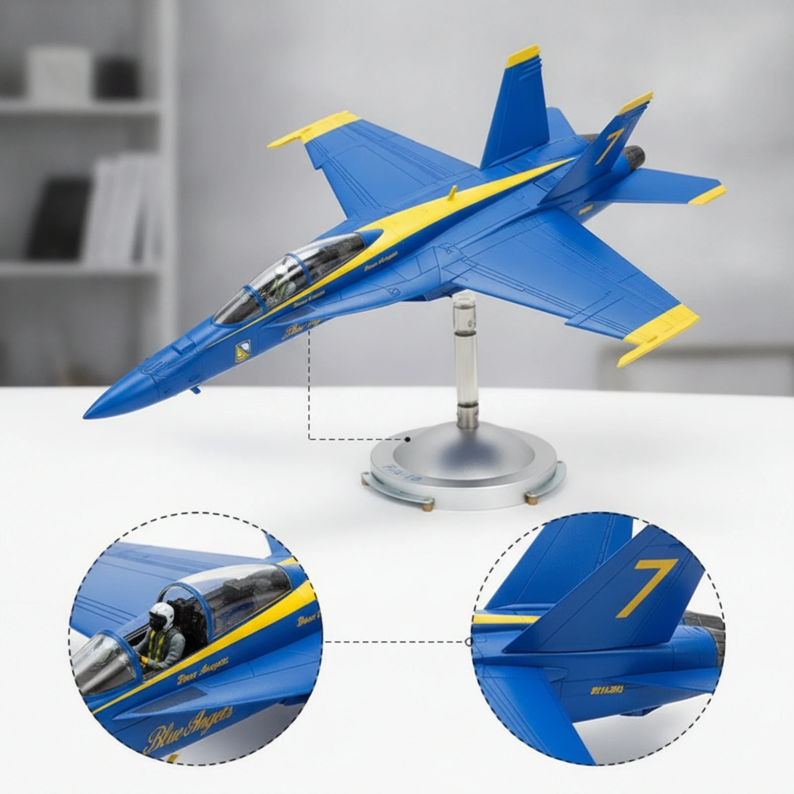 F/A-18 Super Hornet Model Metal F-18 Super Hornet Model Die-Cast Airplane with Stand Collectible Authentic