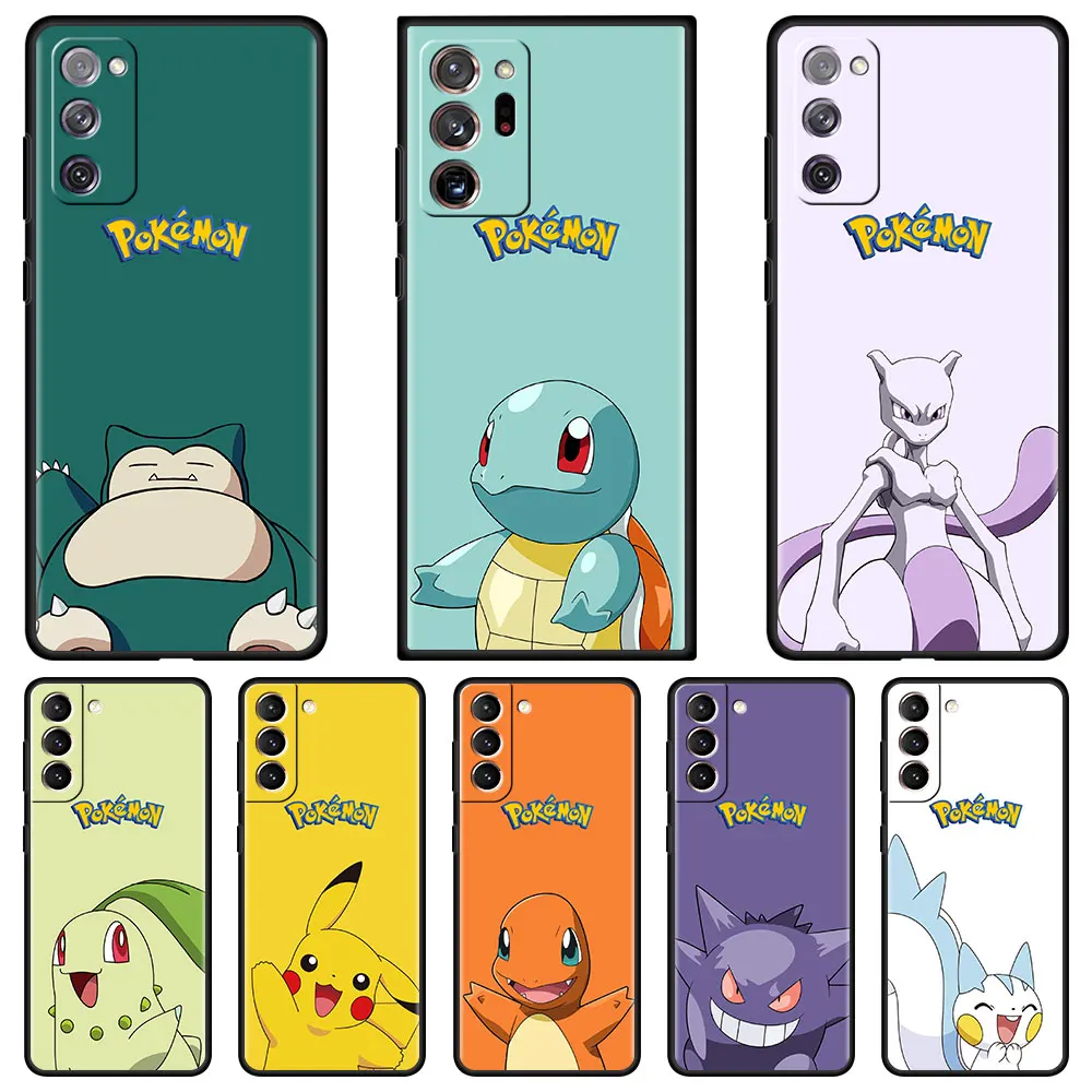 Japan Anime Pokemon Soft Case For Samsung Galaxy S22 Ultra S20 FE S21 Plus S10 Lite S9 S8 S24 S23 Edge TPU Silicone Phone Cover