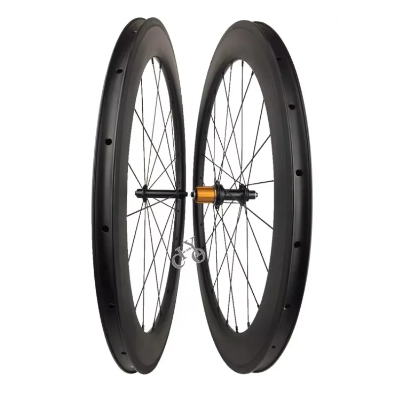 

YTYIN Ultra Lightweight Smooth Carbon Cycling Wheels 60mm Depth X 25mm Width Road Bike Wheel V Brake Clincher Carbon Wheelset 70
