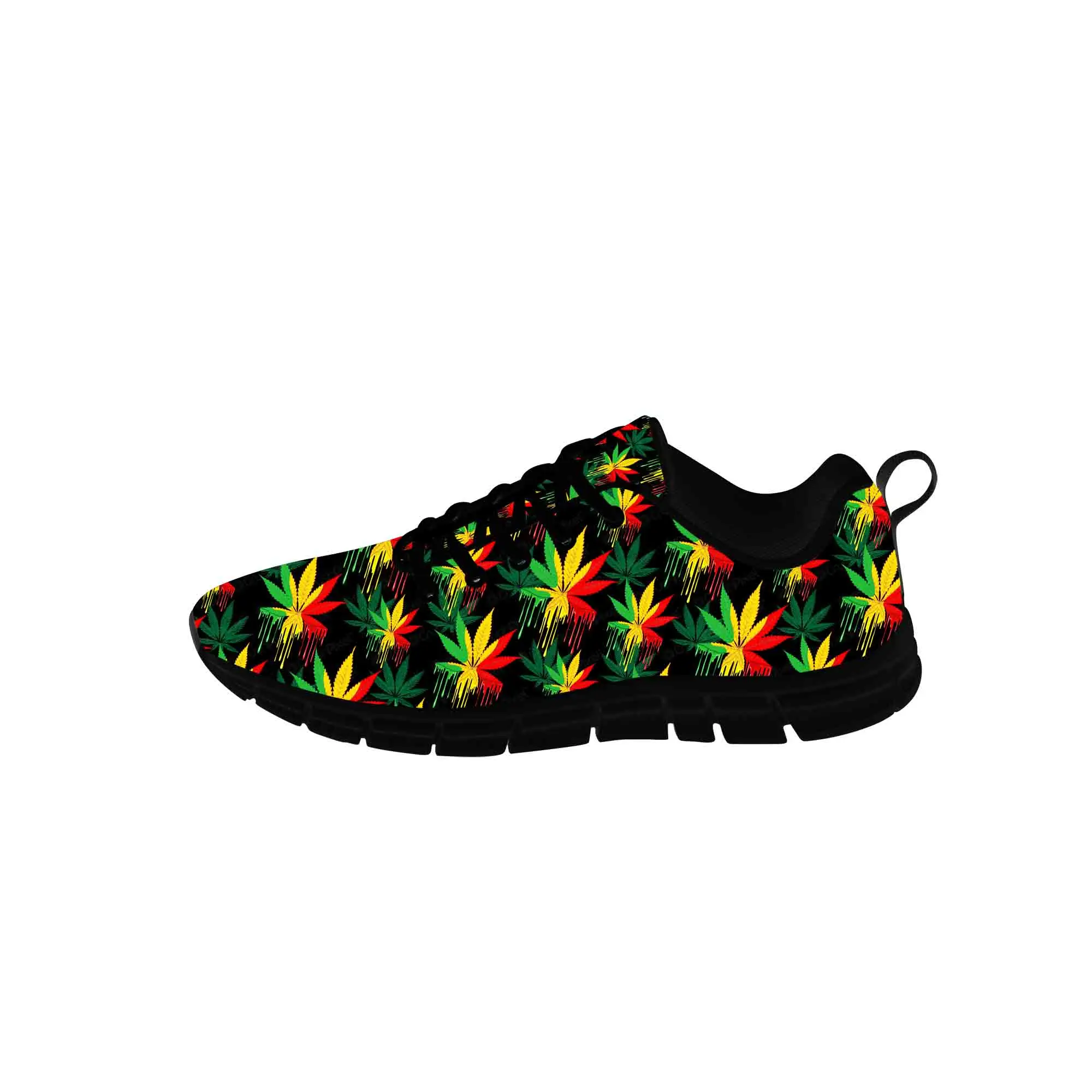 Marijuana Leaves Weed Leaf  Sneakers Mens Womens Teenager Casual Shoes Running Cloth Shoes 3D Print Breathable Lightweight shoe