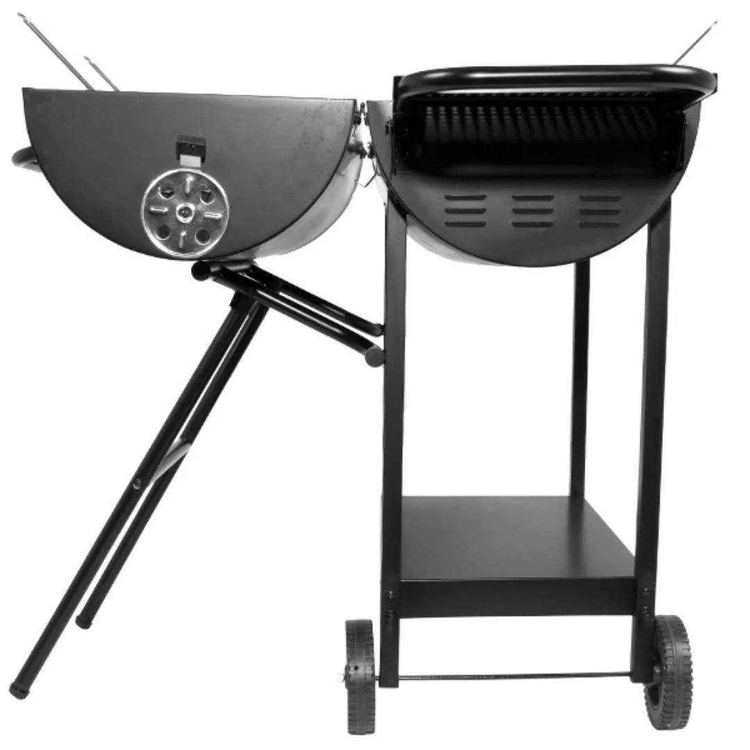 For Portable charcoal grill with casters and outdoor camping storage rack