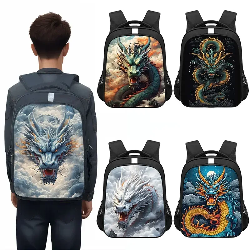 

Mysterious Chinese Dragon Print Backpack for Teenager Boys Girls Rucksacks Daypack Children School Bag Laptop Daypack Backpacks