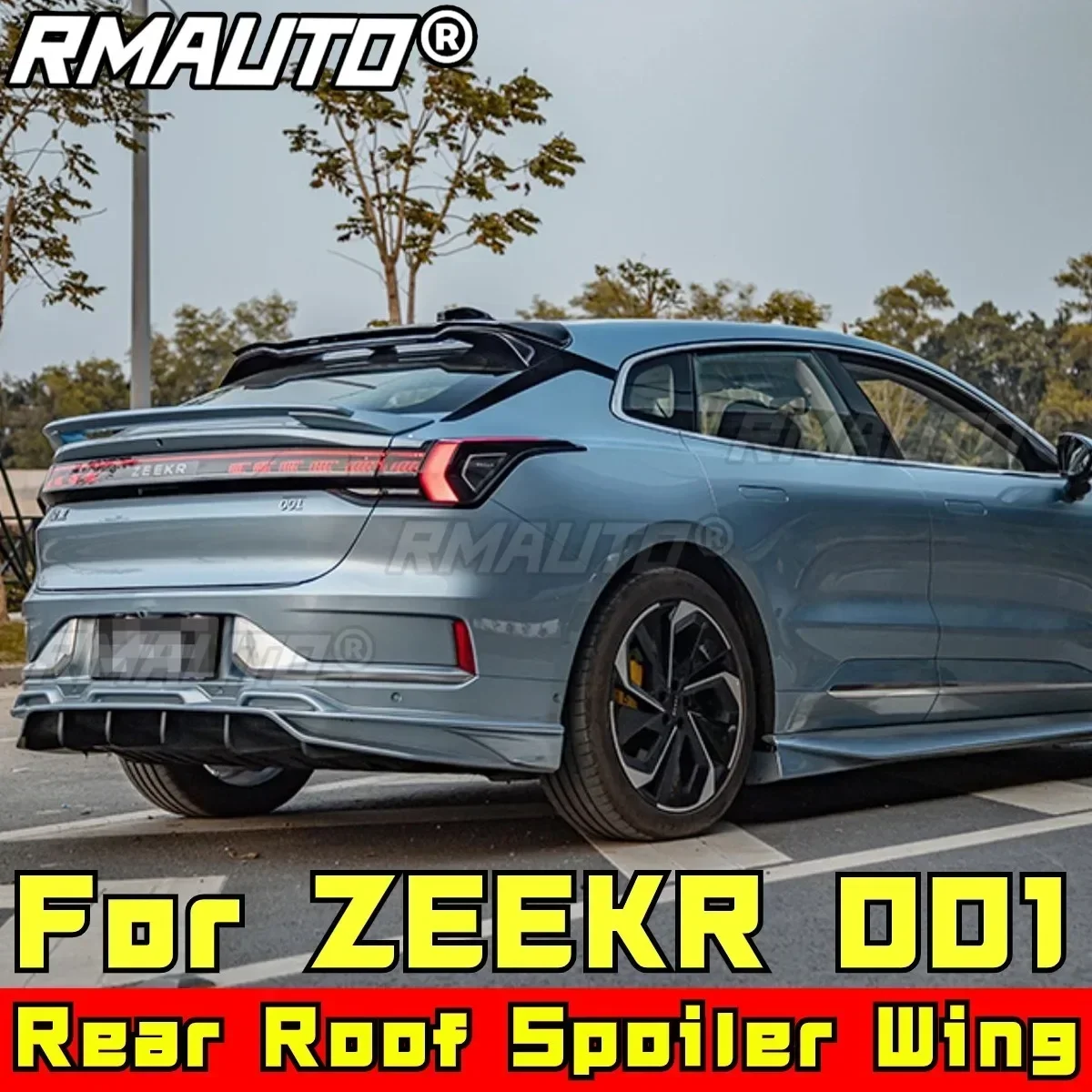 001 Body Kit Rear Roof Spoiler Glossy Black Sport Style Rear Wing Rear Spoiler For ZEEKR 001 Car Accessories