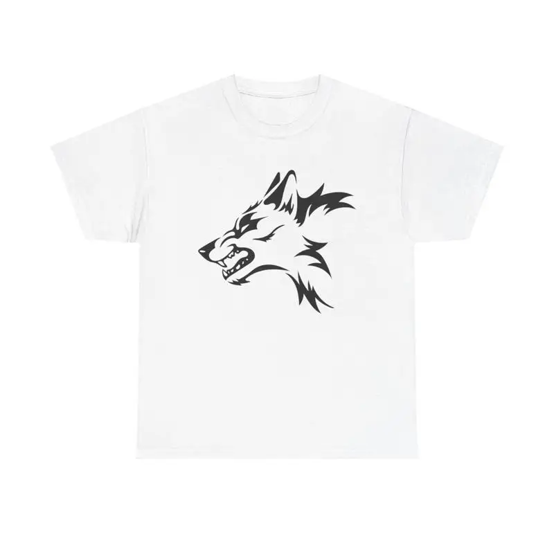 Lone Wolf T Shirt wild animal nature predator strength power tattoo minimalist
