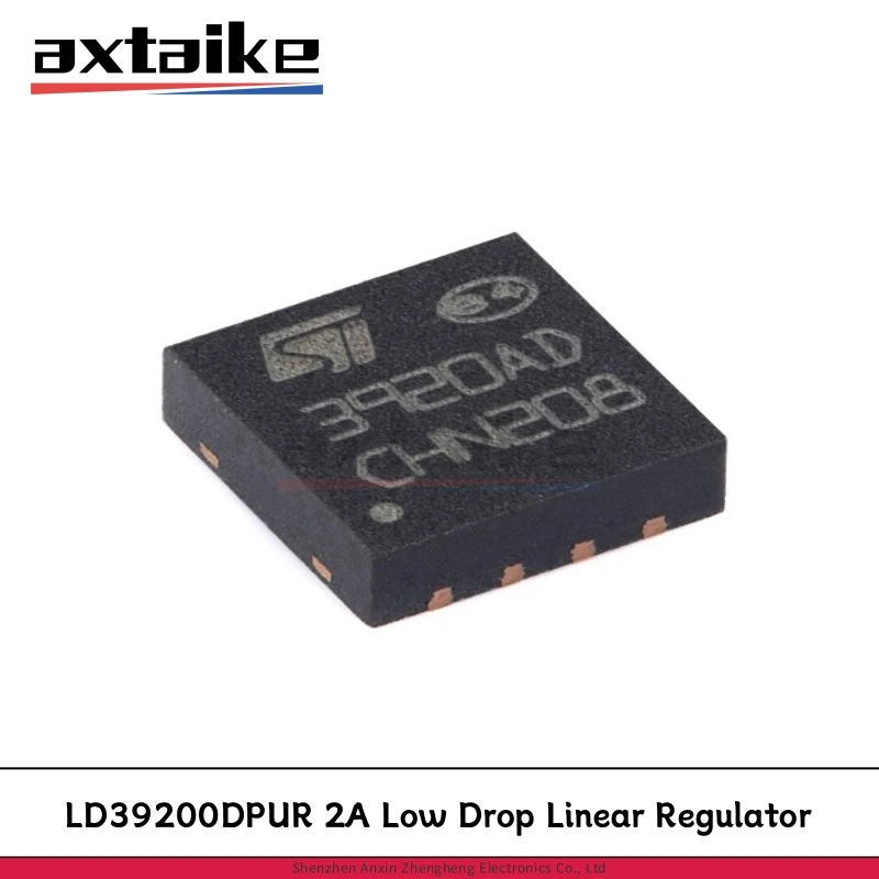 5PCS LD39200DPUR DFN-8 3920AD LD39200 2A High PSRR Ultra Low Drop Linear Regulator With Reverse Current Protection SMD IC