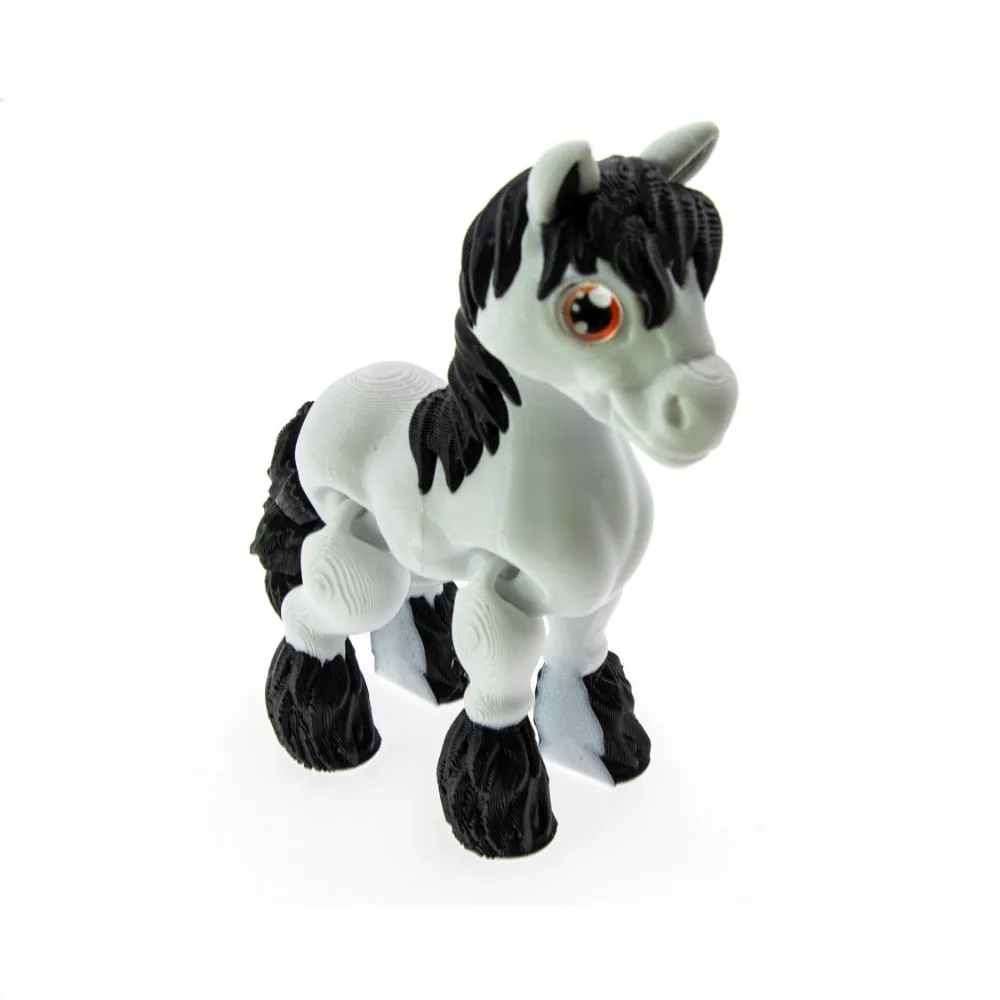 

All-in-one Molding 3D Printed Horse Laser Crystal Horse 3D Printed Diceratops Horse Rotatable Flexible 3D Articulated Horse