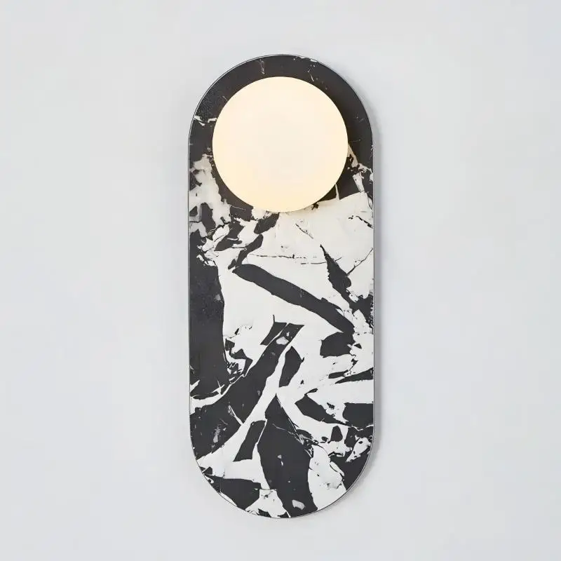 Creative natural marble wall lamp with G9 LED bulb for indoor home decorative lighting