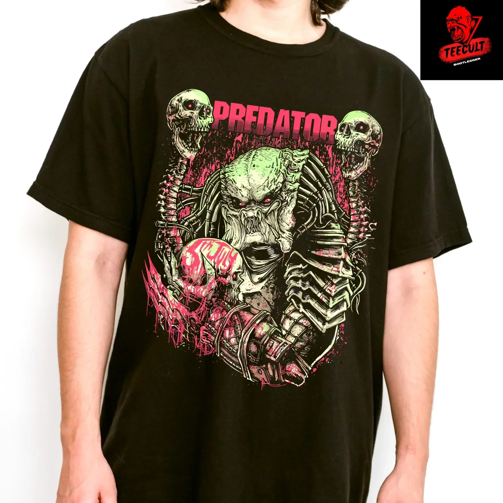 

Predator Retro 80s Horror Movie Character Unisex Heavy Cotton T-Shirt S–3XL