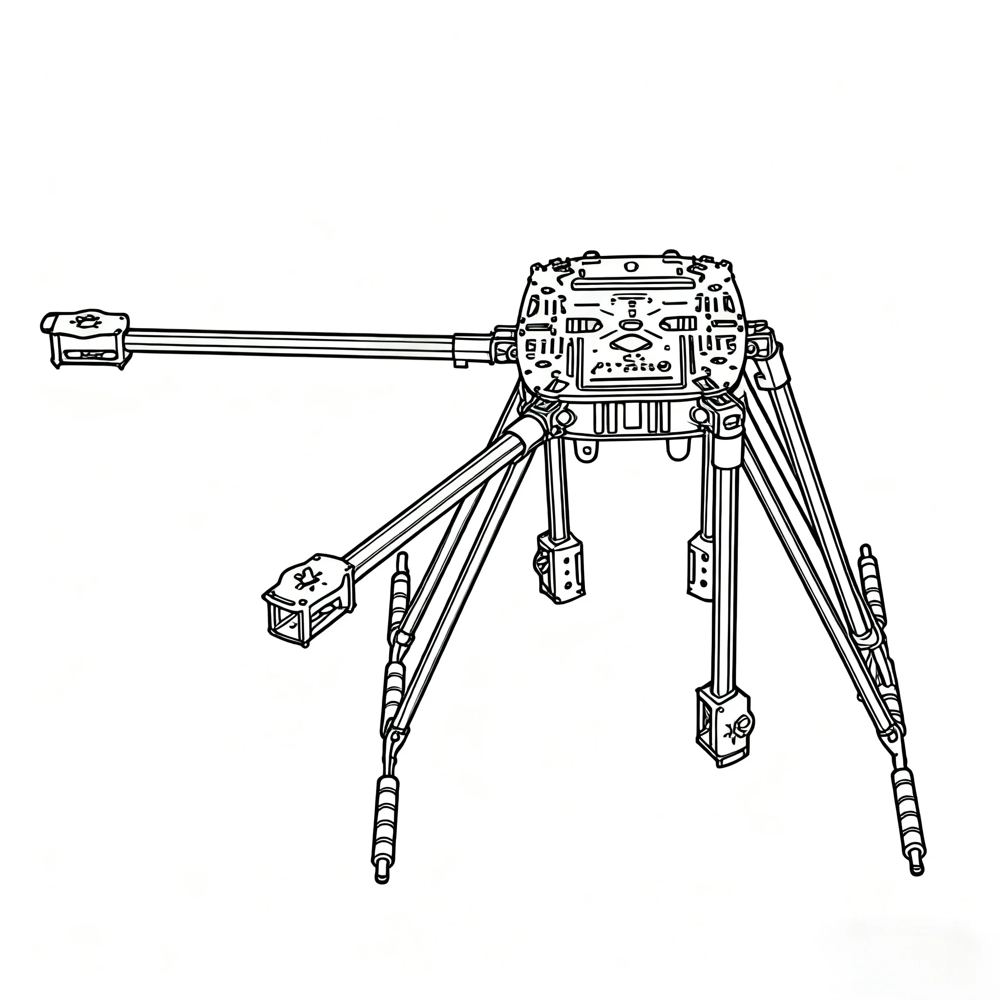 Angeltoy ZD850 Kit de cadre ZD 850 entièrement en Fiber de carbone avec train d'atterrissage inflodable bras pliable pour FPV bricolage avion hexacoptère