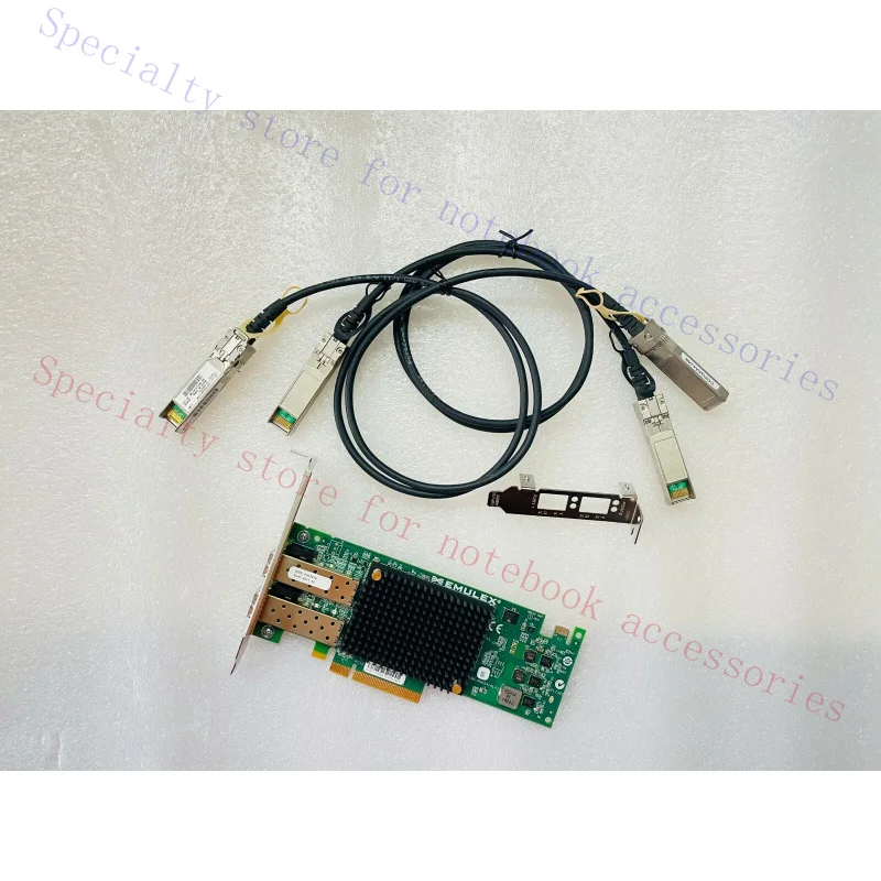 AAA+ FOR Emulex OCE11102 2-Port 10Gb SFP+ PCI-e Network Adapter P005414 +2*SFP+ SFP Cable